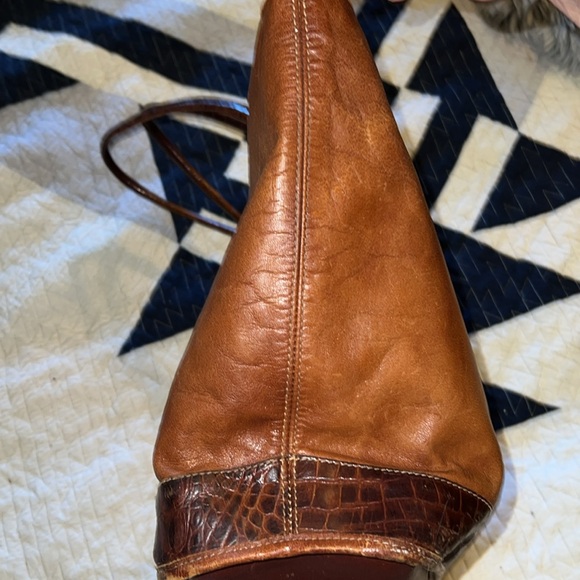 Large vintage Brahmin tote leather satchel - Picture 5 of 14